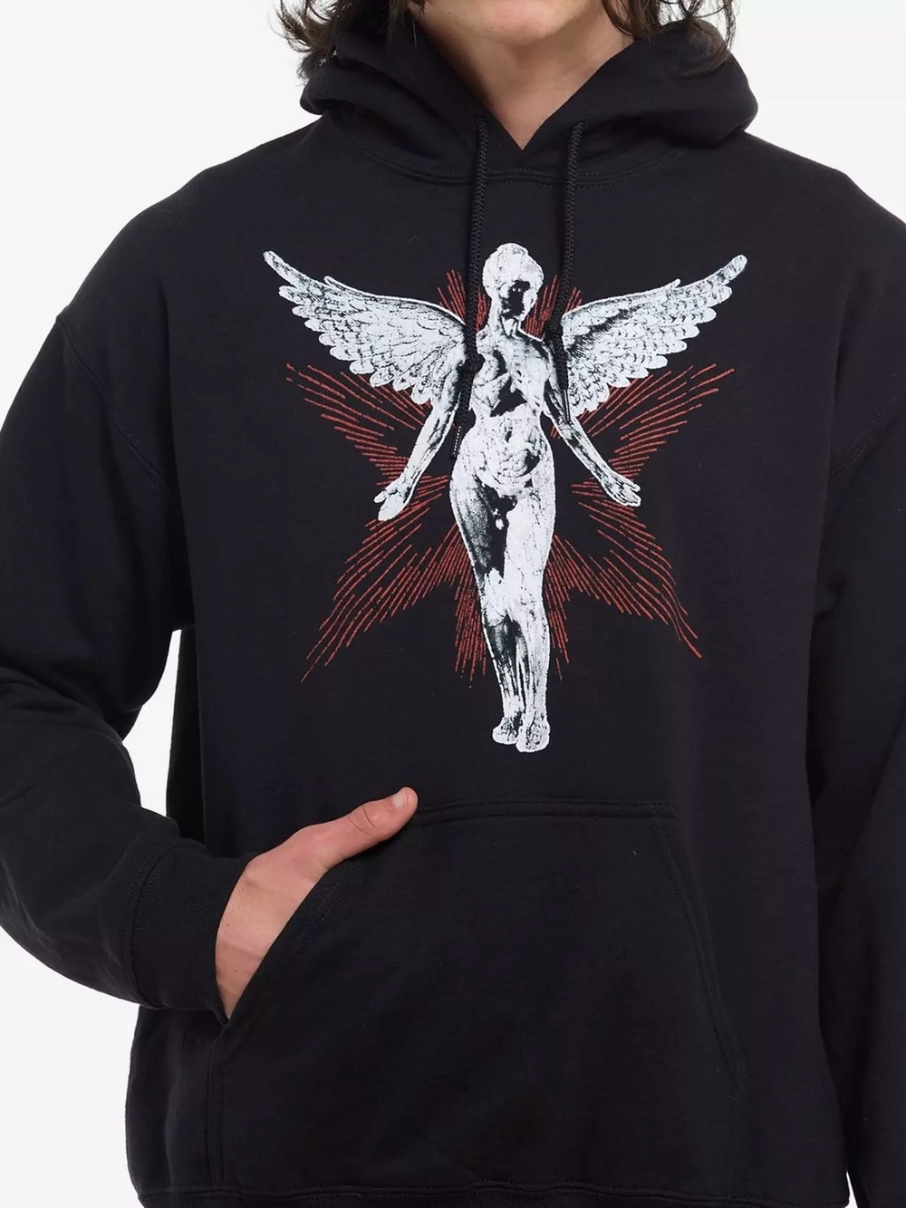 Men's Nirvana In Utero Graphic Angel Hoodie